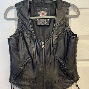 Harley Davidson Women’s Leather Vest - Medium, Excellent Condition!